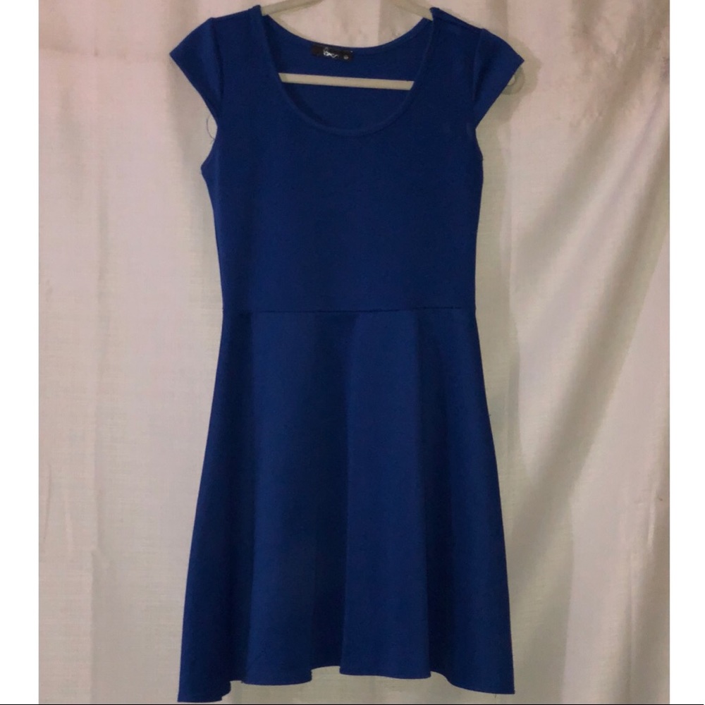 Blue skater dress